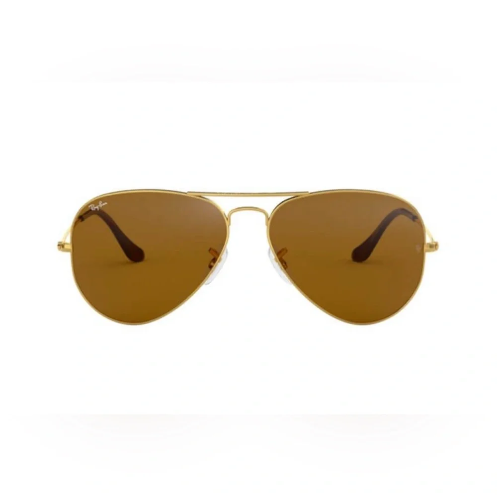 RAYBAN SUNGLASSES AVIATOR LARGE UNISEX CLASSIC RB3025 001/33 135 3N GOLD/BROWN
